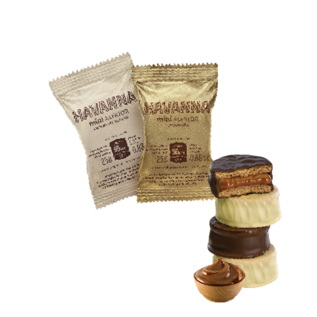 Mini alfajores mixtos de chocolate 475g