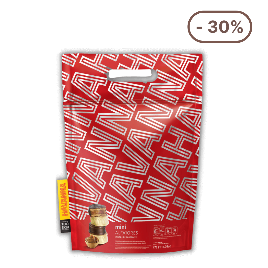Mini alfajores mixtos de chocolate 475g