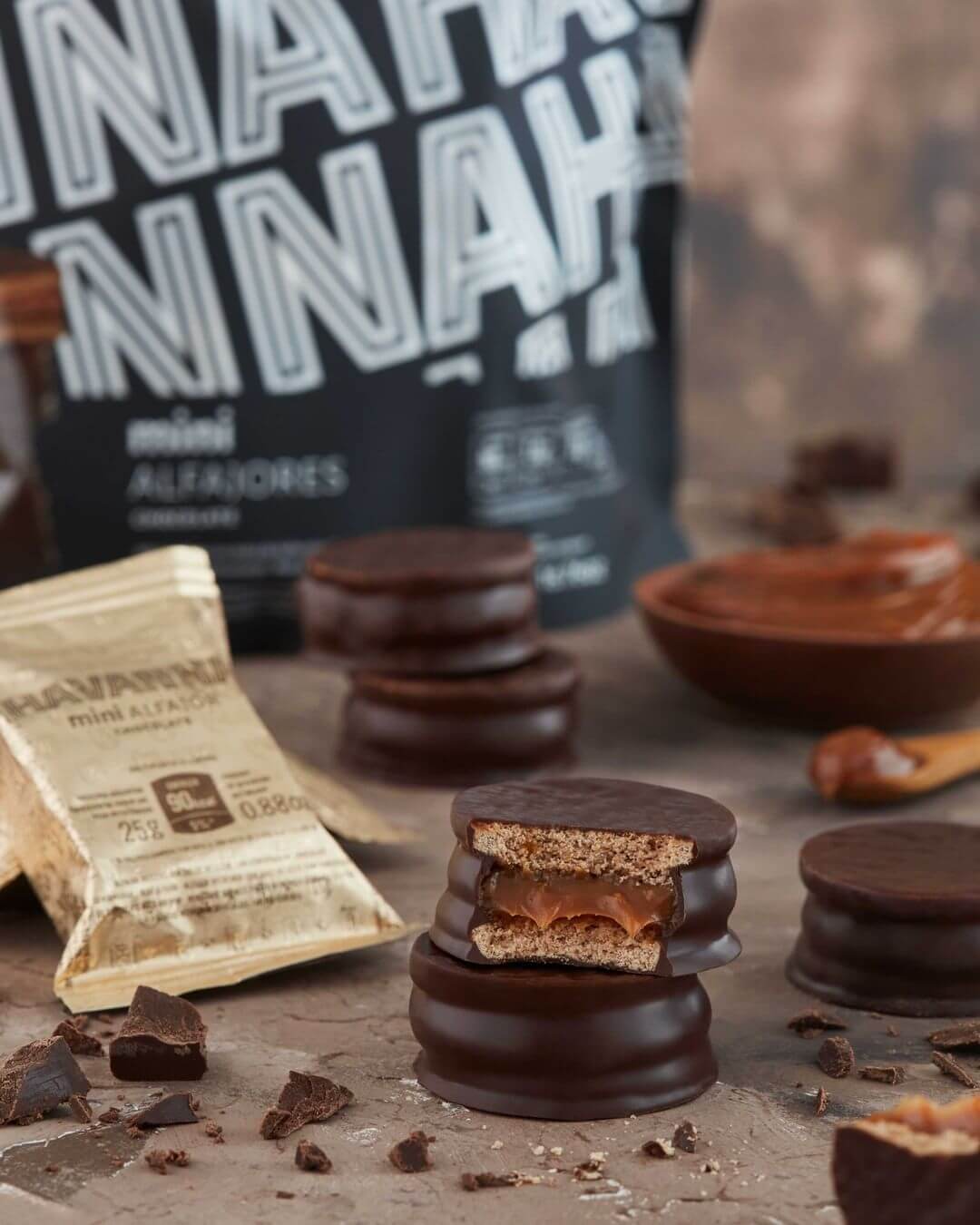 Mini Alfajores de Chocolate 475g.