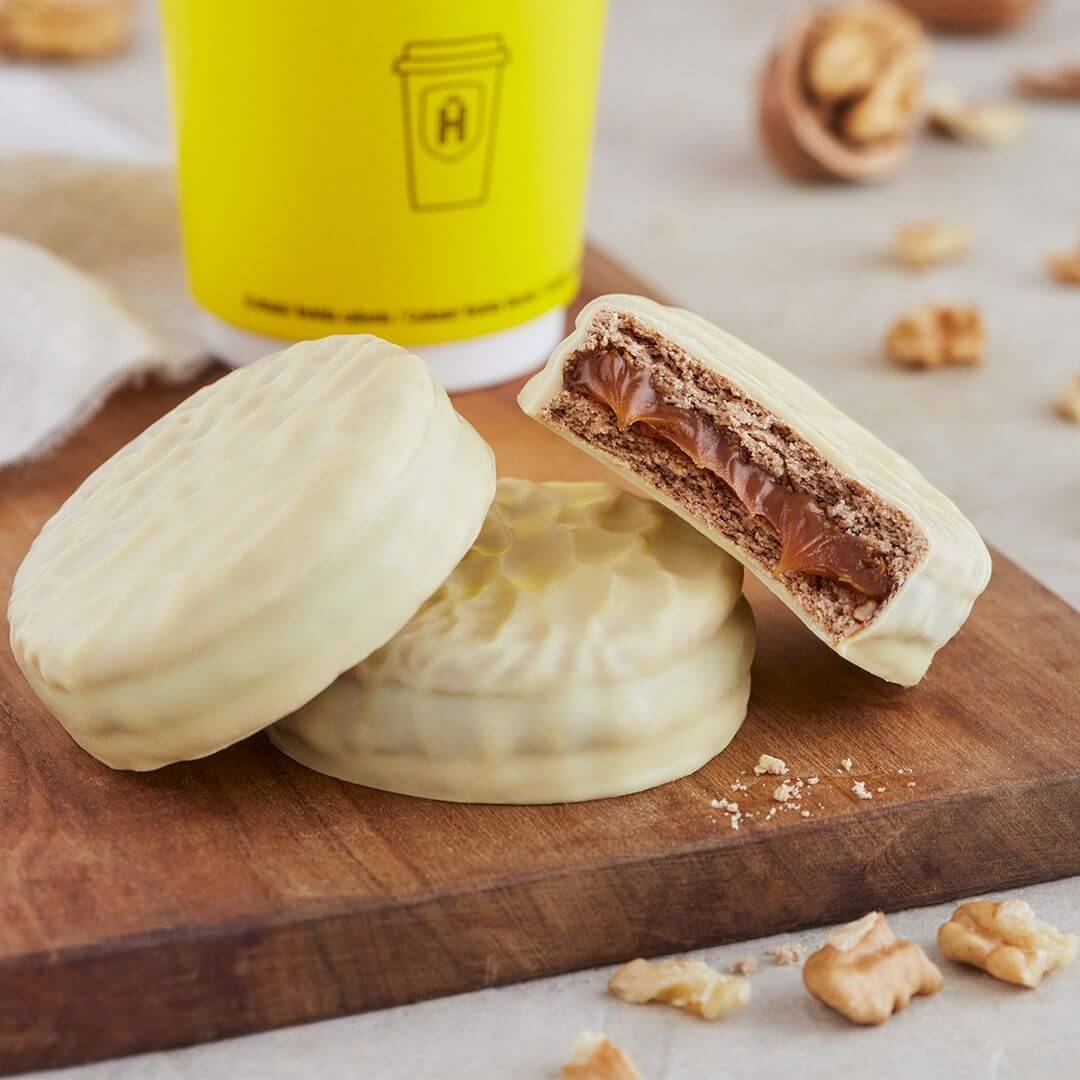 Alfajor Chocolate Blanco.