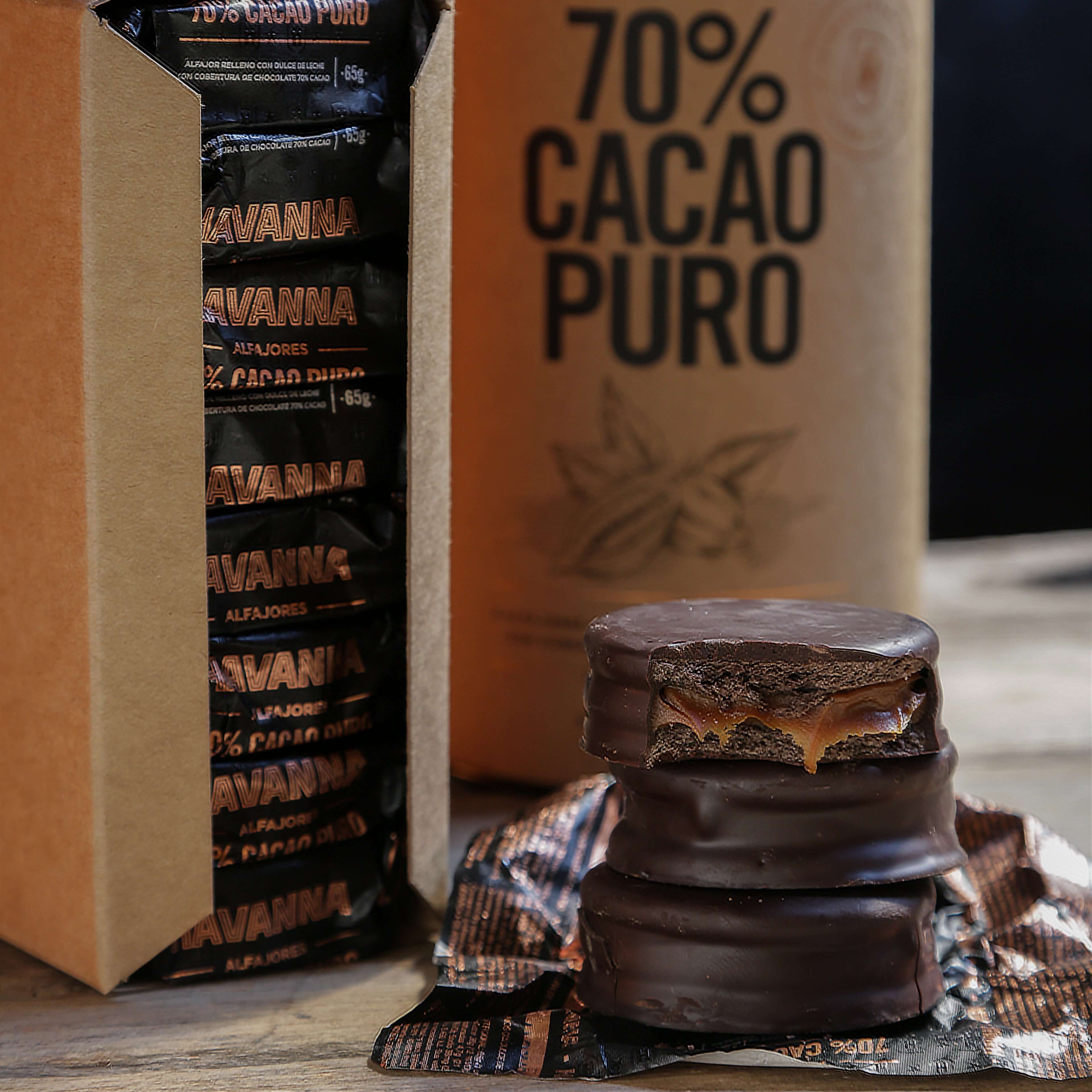 Alfajores 70% Cacao.