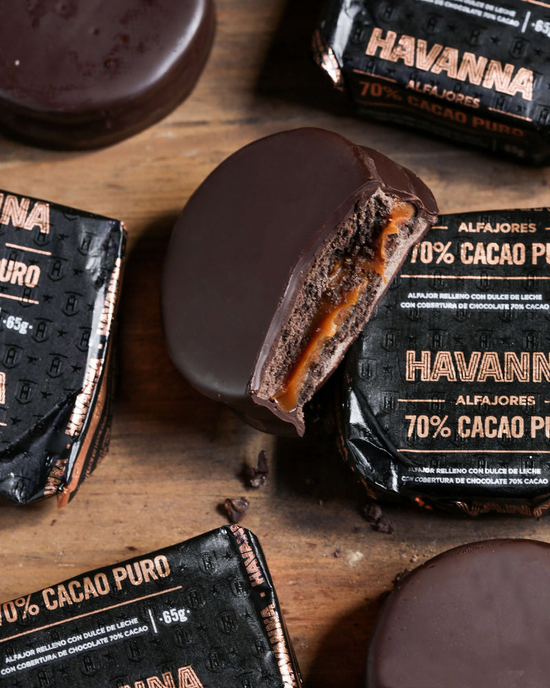 Alfajores 70% Cacao 40 Unidades.